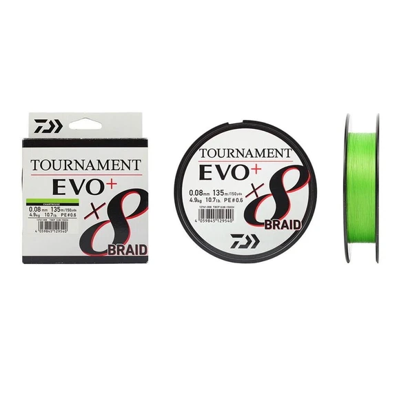 Daiwa Tournament EVO+ 8B Chartreuse 135m İp Misina ürün görseli 1