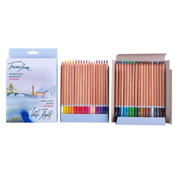 St. Petersburg White Nights Aquarell Kalem Seti 36 Renk Karton Kutu ürün görseli 1