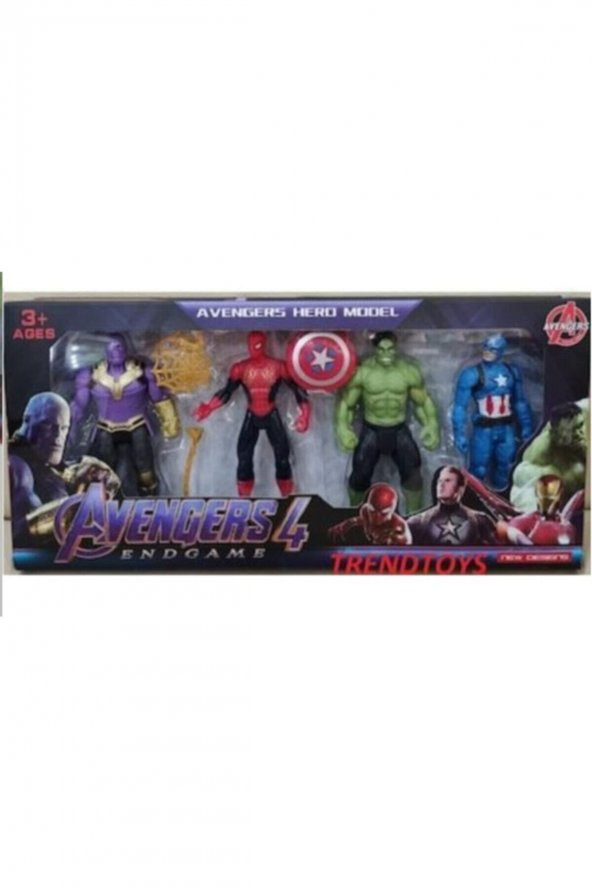 Yenilmezler Thanos Hulk Örümcek Adam 4 Lü Set ürün görseli 1