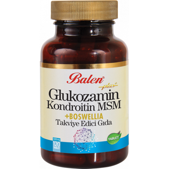BALEN GLUKOZAMİN&KONDROİTİN&MSM&BOSWELLİA(AKGÜNLÜK)120 TABLET 1200 MG ürün görseli 1