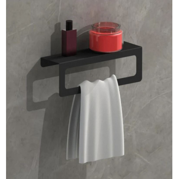 Dione Store Metal Banyo Havlu Askılığı ve Tuvalut Kağıdı Askılığı 2'li Set ürün görseli 1