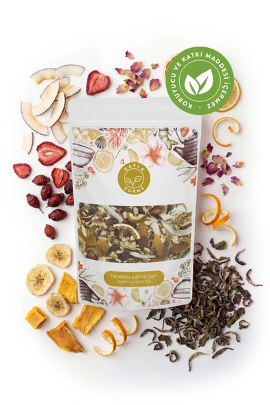 Kayla Gurme Tropikal Meyve Çayı - Hindistan Cevizi, Muz, Mango, Kurutulmuş Çilek, Kuşburnu - 125 g ürün görseli 1