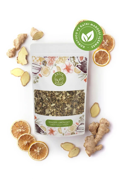Kayla Gurme Zencefilli Limon Çayı - Katkısız Koruyucusuz - Demleme Zencefilli Limon Çayı - 125 g ürün görseli 1