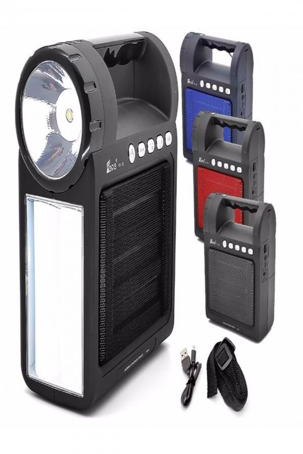 FEPE 5-10 Saat Telefon Standlı Fm Radyolu Bluetoothlu Şarjlı El Feneri Işıldak Hoparlör Hoparlör İthalat ürün görseli 1