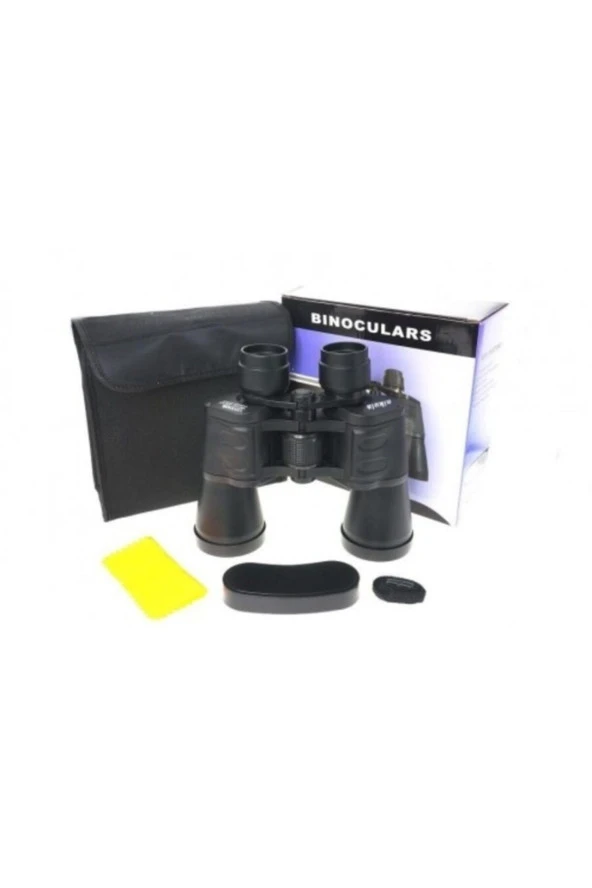 Nikula 100x100 Ayarlanabilir Kauçuk Kaplamalı Mavı Cam Mercekli Dürbün 56m/1000m ürün görseli 1