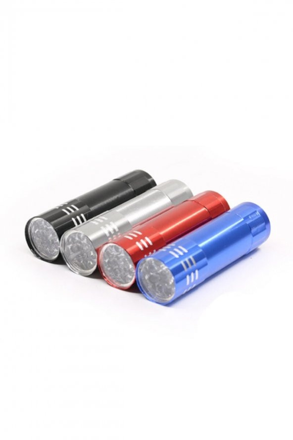 Watton Wt039 Alüminyum Mini Fener 9 Ledli Siyah ürün görseli 1