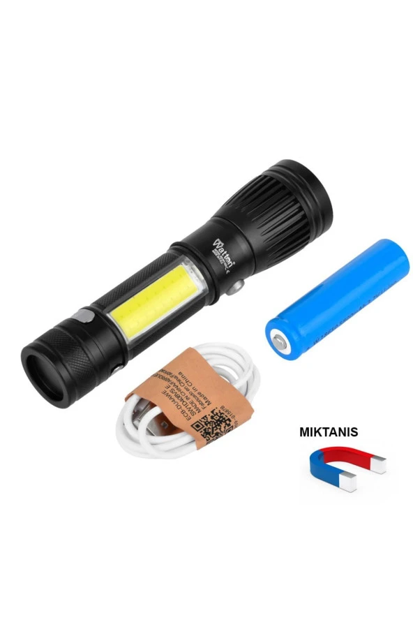 Watton Uzun Menzilli El Feneri Mıknatıslı Wt-602 Outdoor Spor Av Araç Acil Durum Ilk Yardım ürün görseli 1