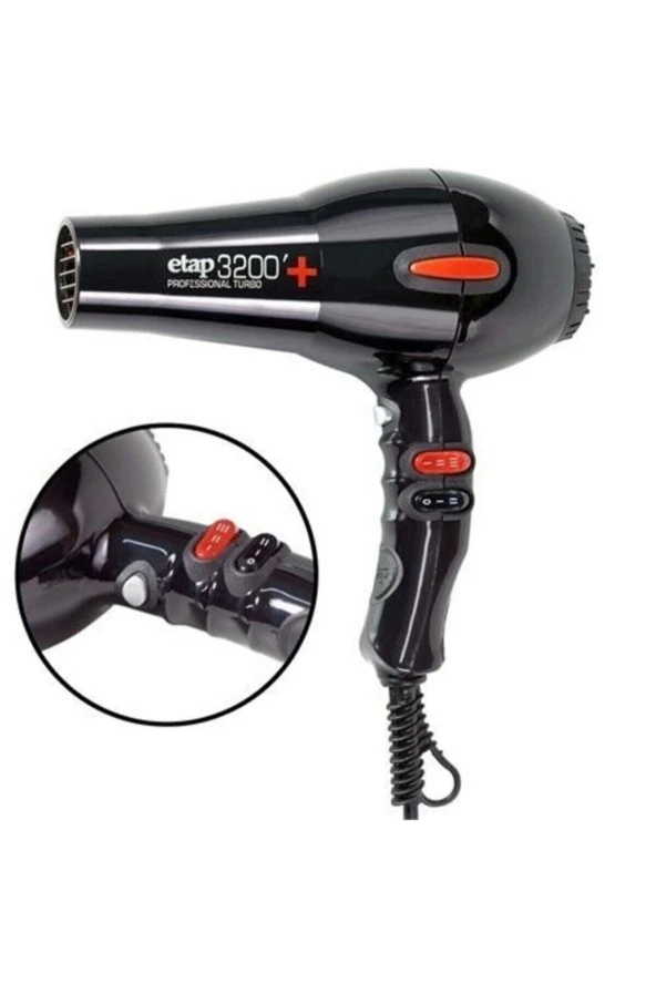 Etap 3200 Profesyonel Seri 2400 W Fön Makinesi, Siyah ürün görseli 1