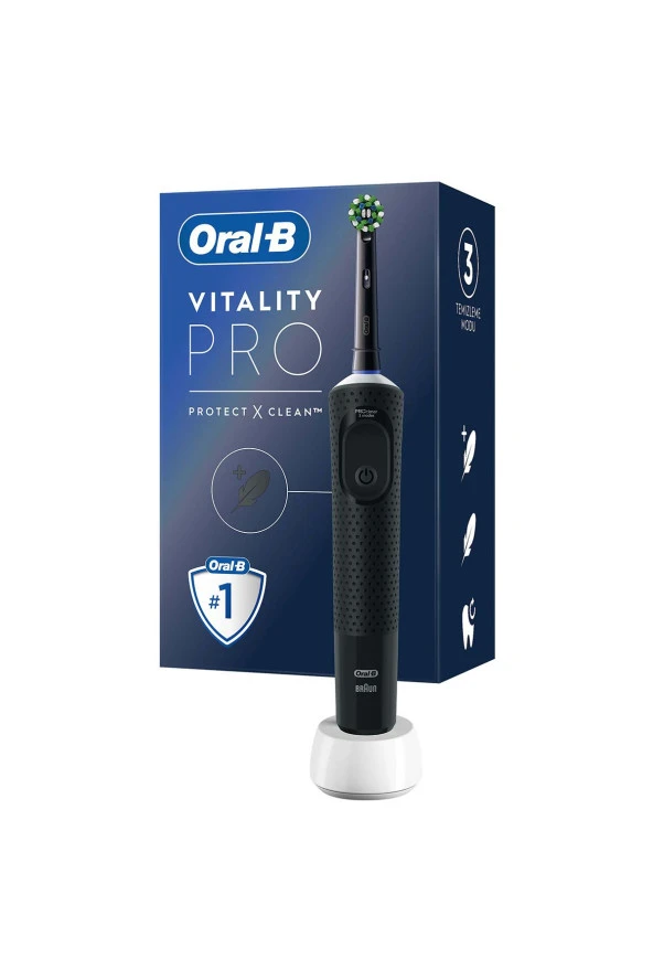 Oral-B D103 Vitality Pro Cross Action Şarjlı Diş Fırçası - Siyah ürün görseli 1