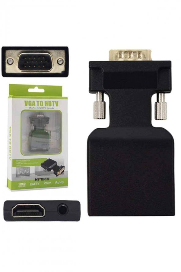WOZLO Vga To Hdmi Görüntü ve Ses Çevirici Dönüştürücü Adaptör ürün görseli 1