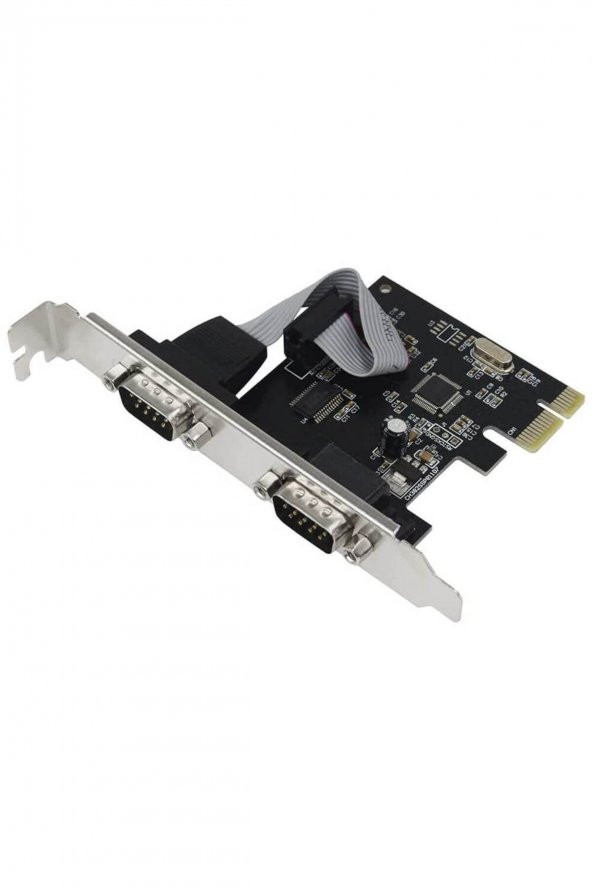 WOZLO 2 Port Pci Express Rs232 Pci-e Kart Uyumlu - Rs232 Com Seri Port 9 Pin Kart ürün görseli 1