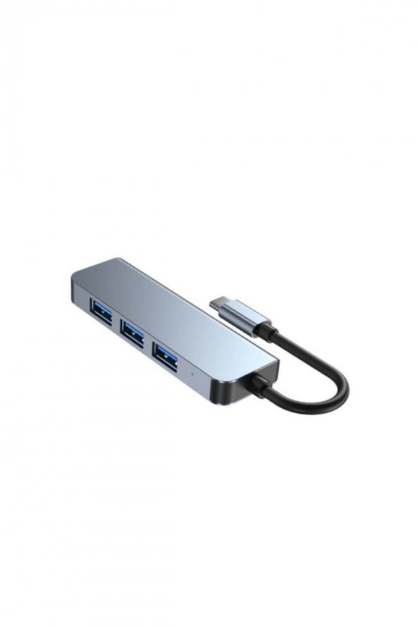WOZLO Type-c 4 Port Usb 3.0 Hub Usb-c Çoklayıcı Alüminyum Gövde ürün görseli 1