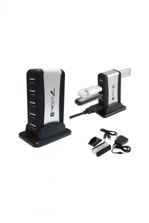 WOZLO 7 Port Usb 2.0 Çoklayıcı Usb Hub Çoğaltıcı Adaptörlü ürün görseli 1