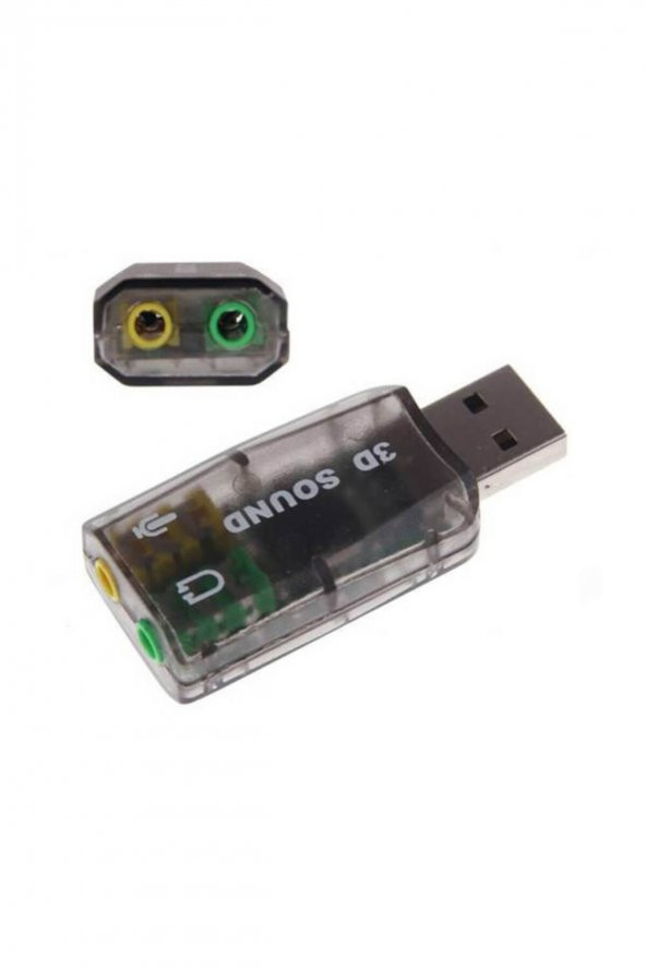 WOZLO Usb Ses Kartı 5.1 3d Sound Usb Harici Ses Kartı Audio Çevirici ürün görseli 1