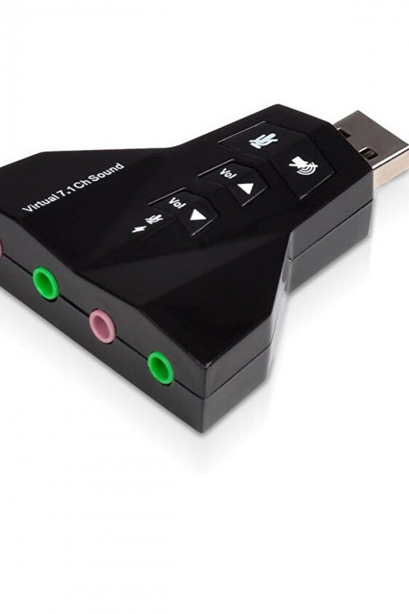 WOZLO 7.1 Usb Ses Kartı Usb Sound Kart Virtual 3D Çevirici ürün görseli 1