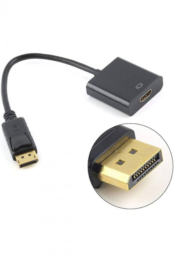 Wozlo Displayport to Hdmi Çevirici Adaptör Ses Aktarımlı ürün görseli 1