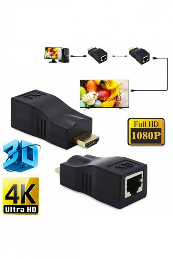 WOZLO Hdmi 4K Extender Uzatma Cat5 Cat6 üzerinden 4K Hdmi Uzatma 4k ürün görseli 1