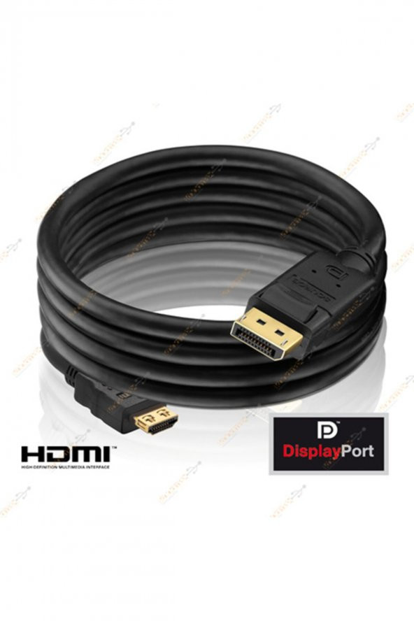 WOZLO 3m Metre Displayport To Hdmi Kablo - Ses Görüntü Çevirici Kablo ürün görseli 1