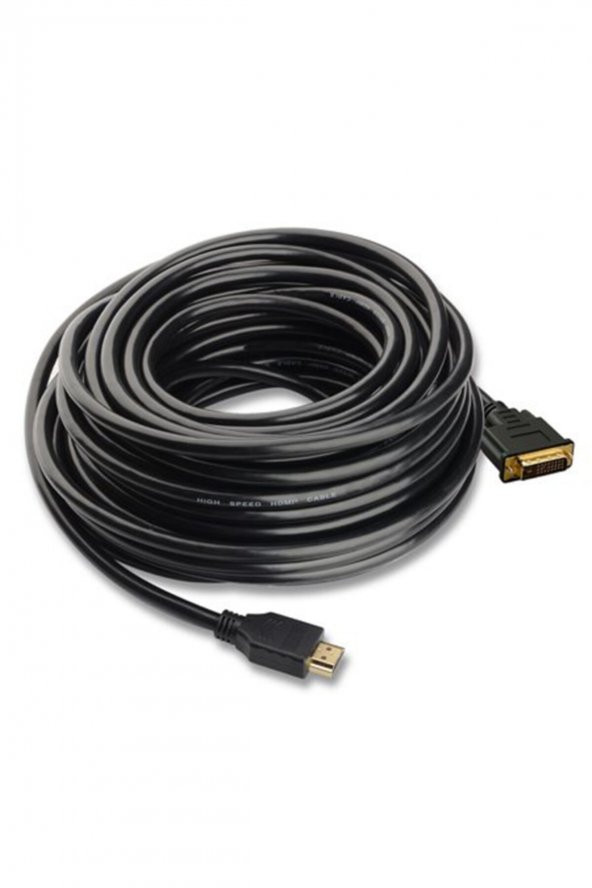 WOZLO 10m Hdmi Dvi - Dvi Hdmi Kablo 1080p Altın Uç 24+1 - 10 Metre ürün görseli 1