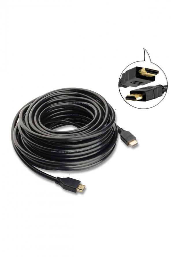 WOZLO 15m Metre Hdmi Kablo V1.4 Full Hd 3d Hdmı Lcd Pc Projeksiyon Uydu ürün görseli 1