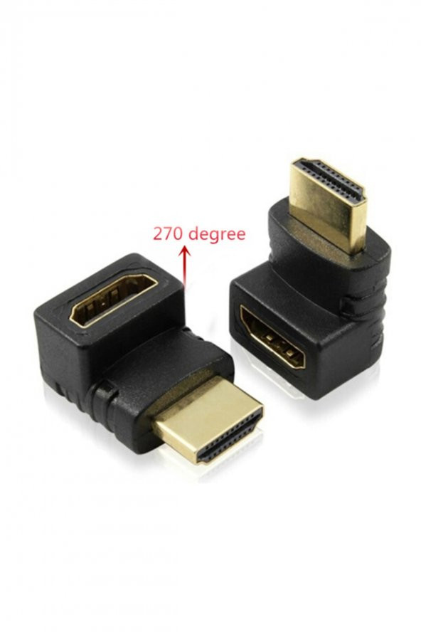 WOZLO Hdmı Dirsek Adaptörü Hdmi L Çevirici Uzatma Dönüştürücü 270° ürün görseli 1