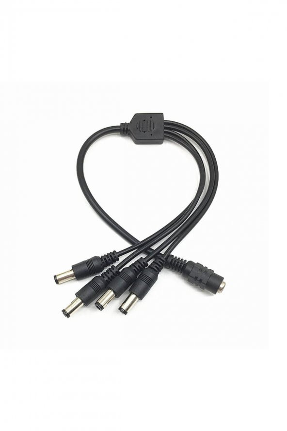 WOZLO 4 Başlı Dc Adaptör Çoklayıcı Kablo 5.5*2.1mm - 1 Dişi 4 Erkek - 40cm ürün görseli 1