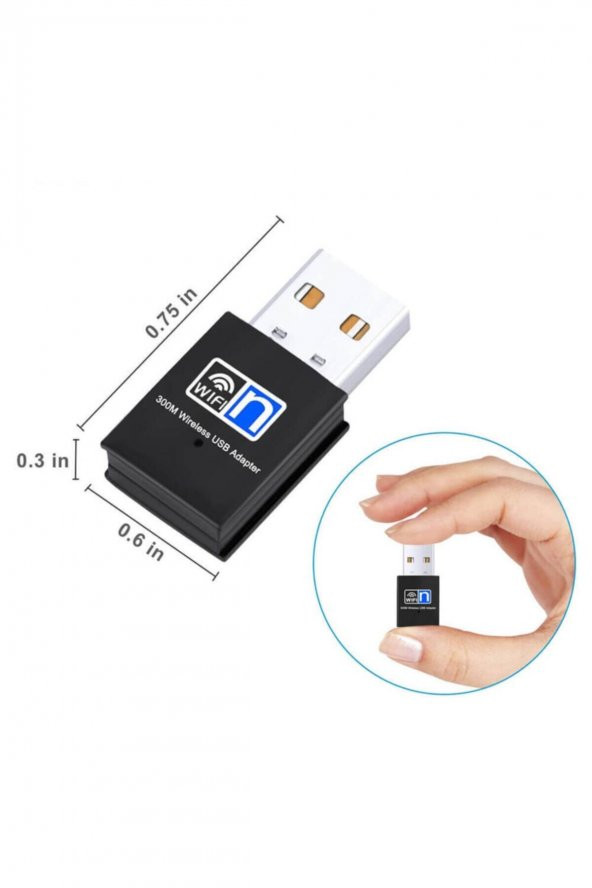 BASTORE Wireless Usb Wifi Adaptör Dongle Network Lan Aparatı 300mbps - Resim 2