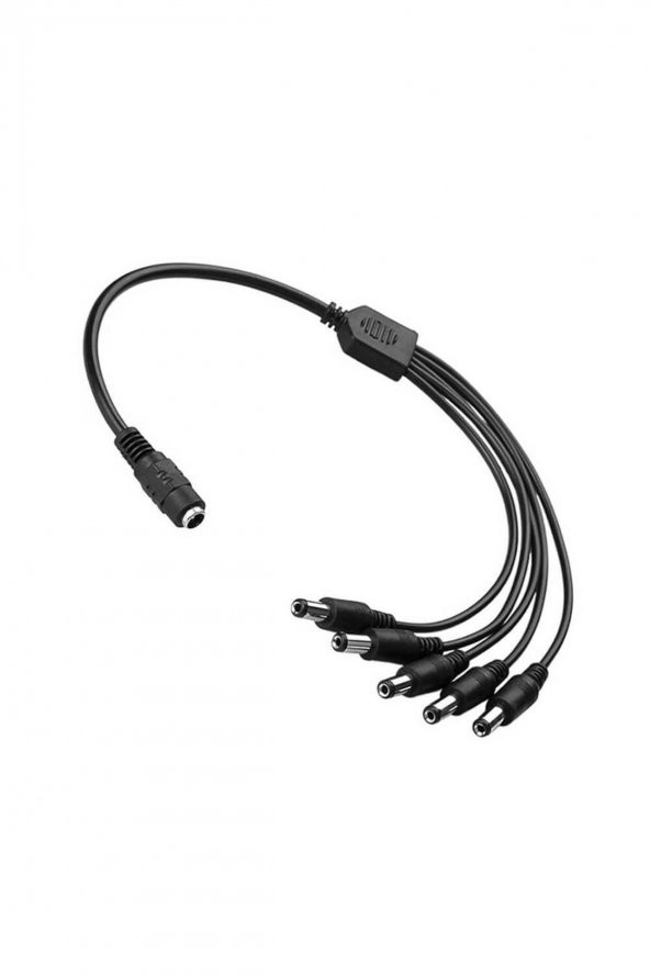 WOZLO 5 Başlı Dc Adaptör Çoklayıcı Kablo 5.5*2.1mm - 1 Dişi 5 Erkek - 40cm ürün görseli 1