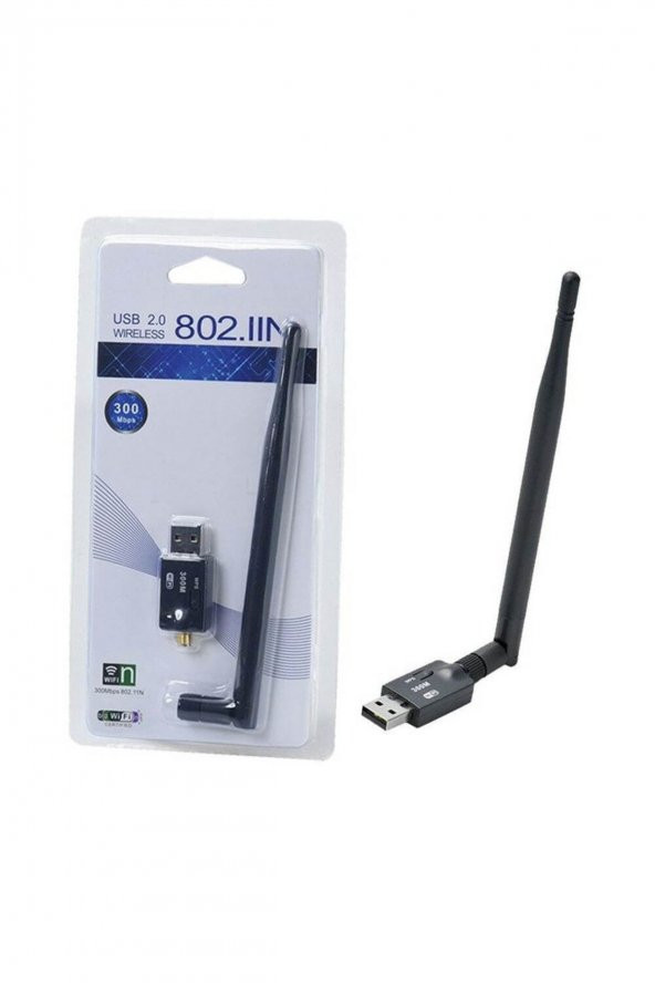 WOZLO 300mbps Wireless Usb Wifi Adaptör Dongle 5dbi Anten Network Lan ürün görseli 1