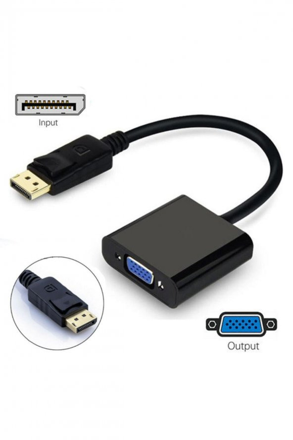 WOZLO Displayport To Vga Çevirici Adaptör Display Port ürün görseli 1