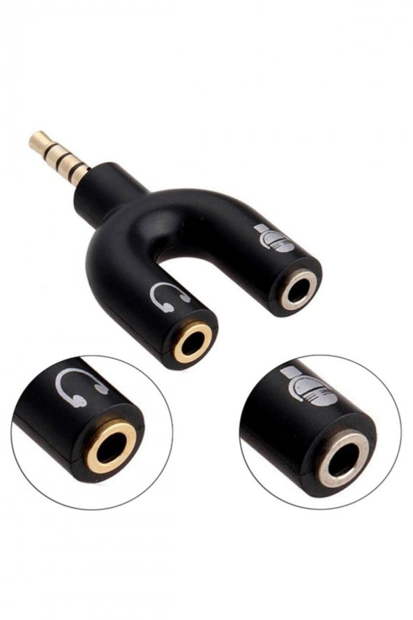 WOZLO Kulaklık Mikrofon Birleştirici Adaptör 3.5mm Ayırıcı Aparat ürün görseli 1