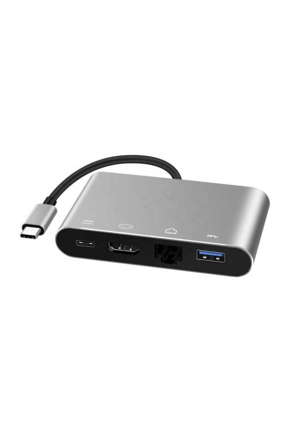 BASTORE Type C To 4k Hdmi Usb 3.0 Rj45 Gigabit Ethernet Çevirici Kablo ürün görseli 1