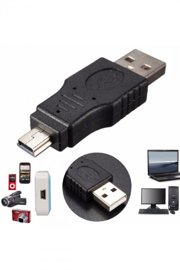 WOZLO 5 Pin Usb Erkek To Usb Erkek Mini Usb Çevirici ürün görseli 1