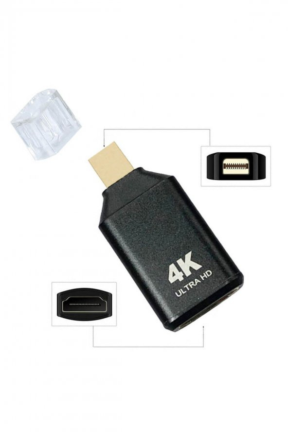 WOZLO 4k Mini Displayport Thunderbolt To Hdmi Aktif Dönüştürücü Macbook Air Pro Mac Mini Imac ürün görseli 1