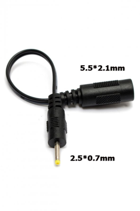 WOZLO 5.5*2.1mm To 2.5*0.7mm Soket Çevirici Power Adaptör Kablosu ürün görseli 1
