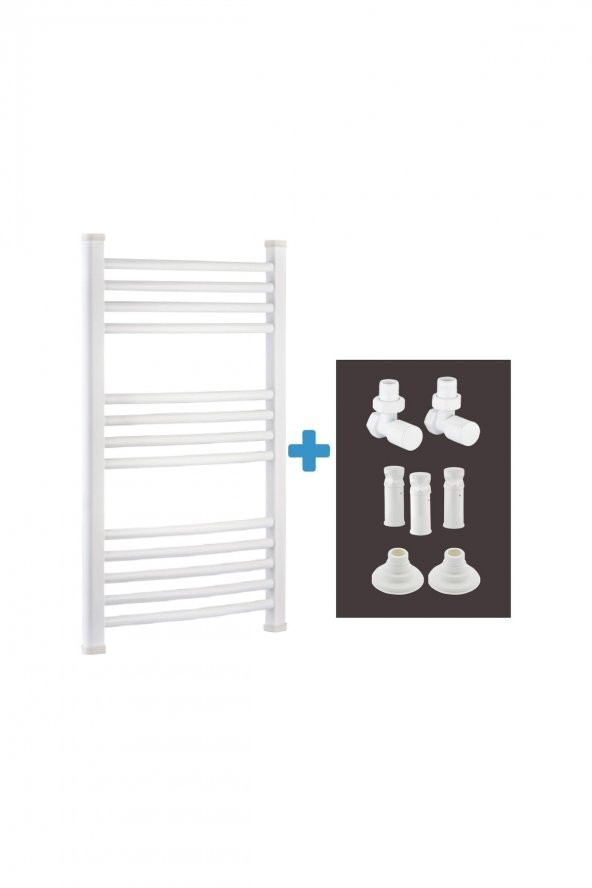 Toprak Havlupan 60/100Cm 14 Borulu Beyaz Havlupan +2 Adet Vana + 2 Boru Gizleme + Montaj Seti 60 X 100 ürün görseli 1