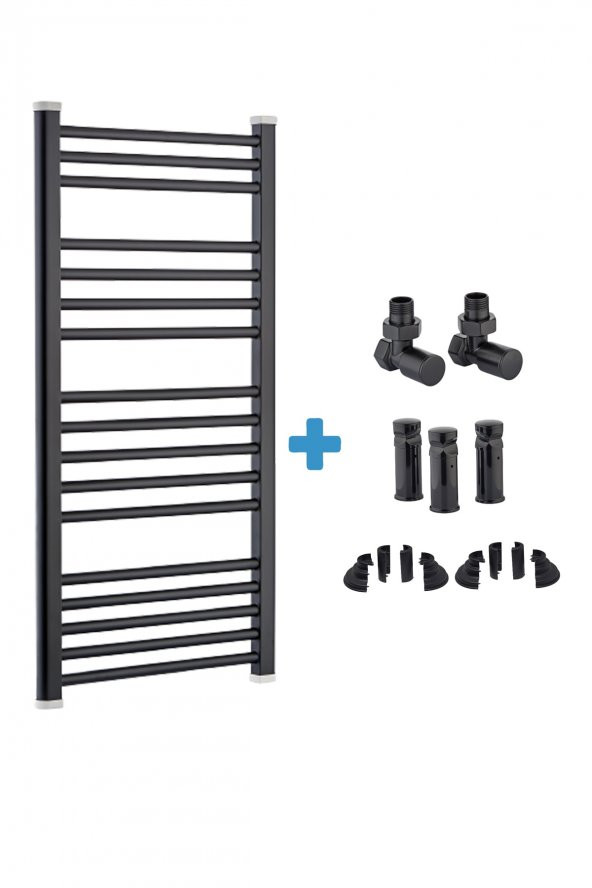 Toprak Havlupan 40/100Cm 14 Borulu Siyah Havlupan +2 Adet Vana +2 Boru Gizleme Aparatı + Montaj Seti 40 X 100 ürün görseli 1