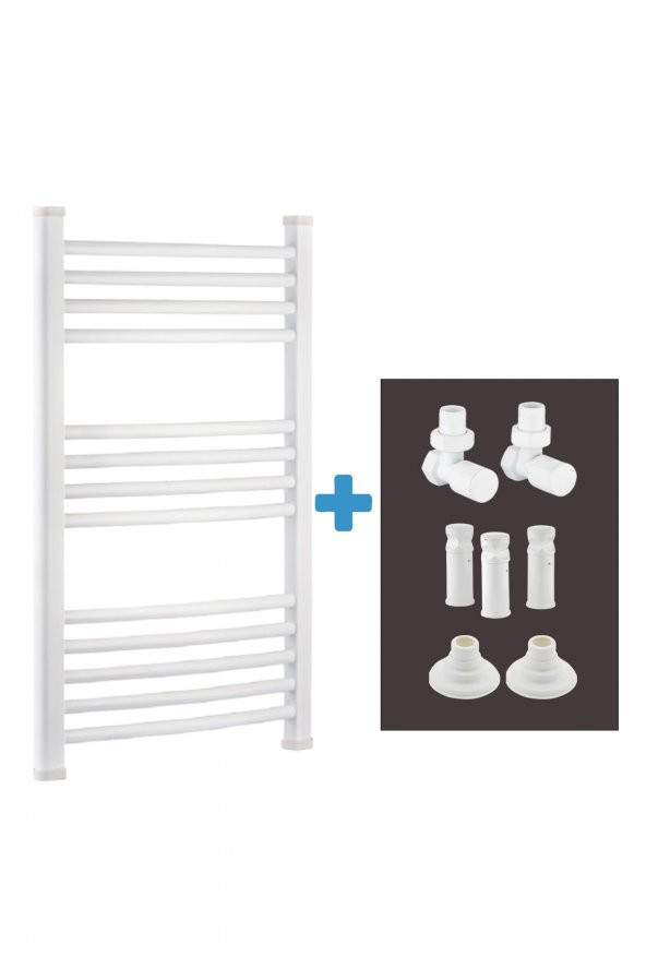 Toprak Havlupan 50/100Cm 14 Borulu Beyaz Havlupan +2 Adet Vana +2 Boru Gizleme Aparatı + Montaj Seti 50 X 100 ürün görseli 1
