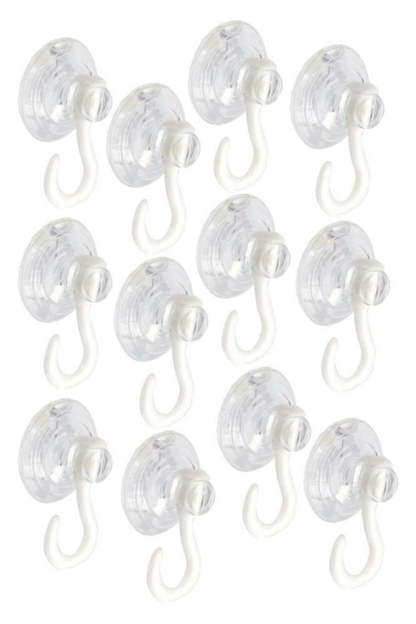 Askılı Vantuz Öpücük 4 Cm 12 Adet Büyük Kancalı Cam Vantuzu Öpücük Cam Askısı Pvc Vantuz Mutfak Banyo Pencere ve Kapı Camı Vantuzu ürün görseli 1