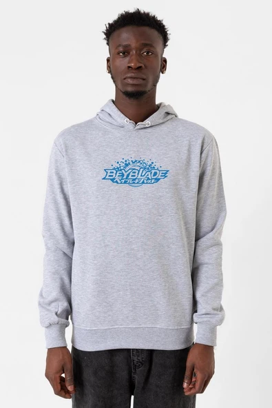 Beyblade Logo Grimelanj Erkek Kapşonlu 3ip Sweatshirt ürün görseli 1