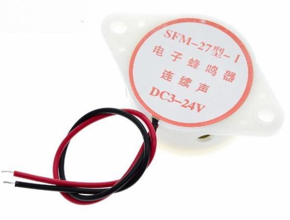Yüksek Desibel Buzzer 3-24 V Sfm-27-1 - Resim 2