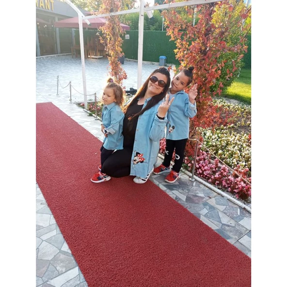 MODAVALS ANNE KIZ MINNIE BASKILI TUNİK KOT GÖMLEK ürün görseli 1