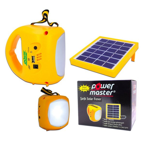Powermaster Şarjlı Solar Aydınlatma Seti Tek Panelli ürün görseli 1
