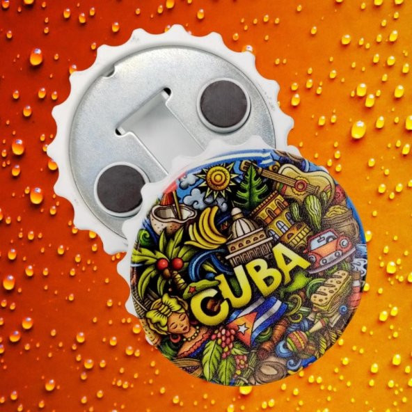 Küba Temalı Magnet Kapak Açacak No.2 - Resim 2
