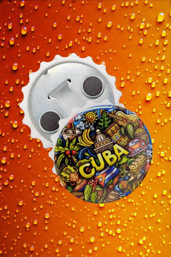Küba Temalı Magnet Kapak Açacak No.2 - Resim 5