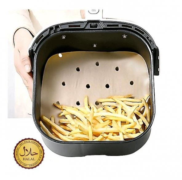 CVS DN 00102 Delikli Kare Airfryer Pişirme Kağıdı 100 adet ürün görseli 1