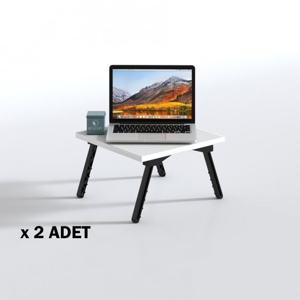 Kenzlife laptop dizüstü bilgisayar sehpası tankutay byz 2 li set 20*39*39 yemek sofra siyah ayak ürün görseli 1