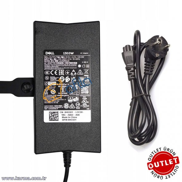 ORJİNAL - Dell 19.5V 6.7A (130W) 5.0mm7.4mm - Notebook Adaptör - ADP-130DB (Outlet) ürün görseli 1