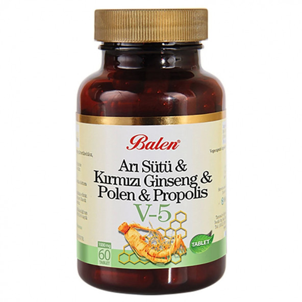 Balen (V5) Arı Sütü & Kırmızı Ginseng & Polen & Propolis 60 Tablet ürün görseli 1