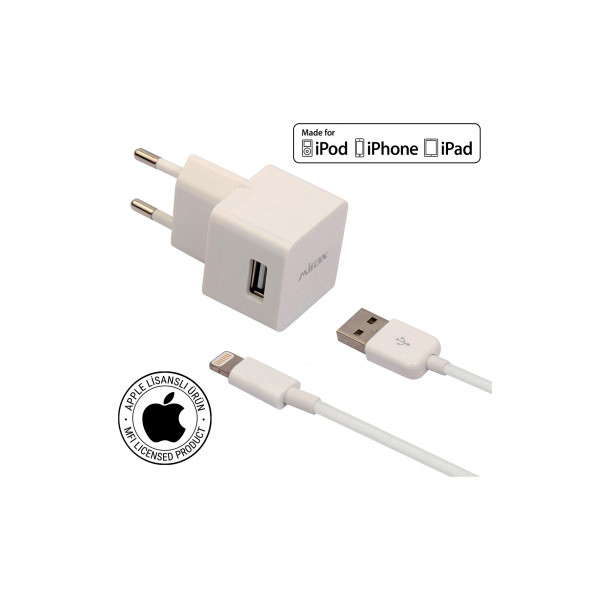 Mirax SWT-5210 Apple Lisanslı Iphone, Ipad, Airpods Uyumlu Lightning Kablo ve Şarj Cihazı ürün görseli 1